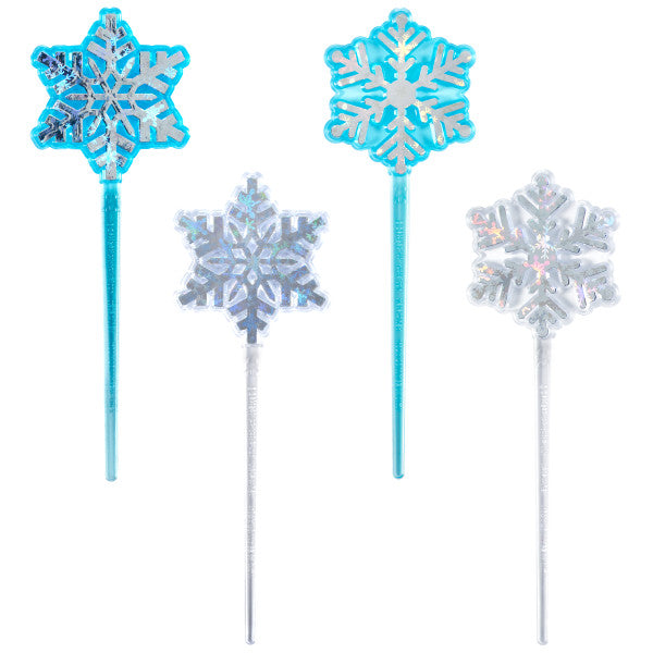 Snowflakes Skewer themed Cupcake Cake Decorating pics 12 set