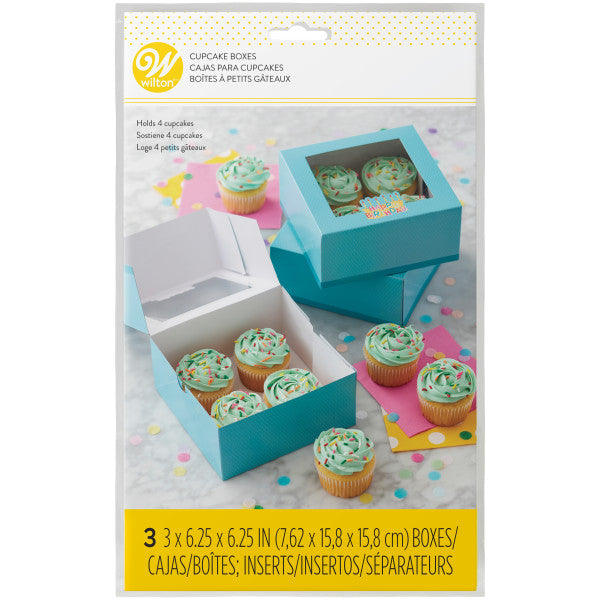 Wilton Happy Birthday Cupcake Boxes, 3-Count