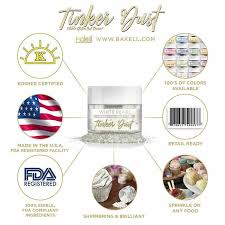Bakell Tinker Dust food safe edible glitter 5g bottle (select your color)