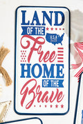 23.8" Metal Americana Wall Decor