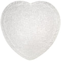 12" Heart Silver Foil Cake Board Drum perfect for Valentines Day