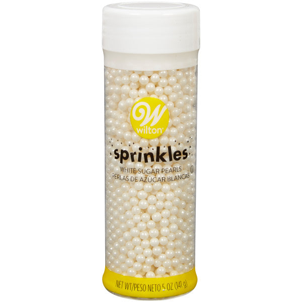 Wilton White Sugar Pearl Sprinkles – 5 oz.