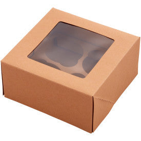 Wilton 4-Cup Cardboard Cupcake Box, 3-Count
