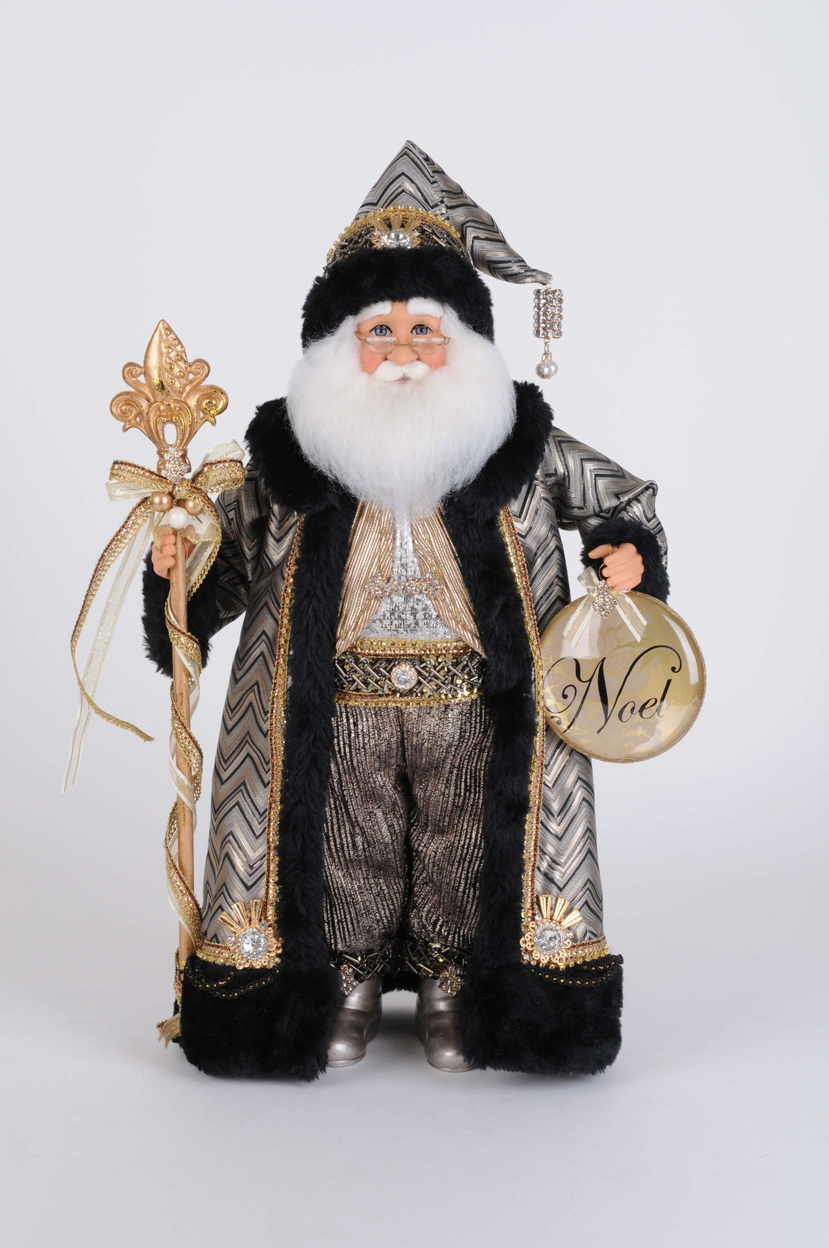 Silver and Gold Noel Santa