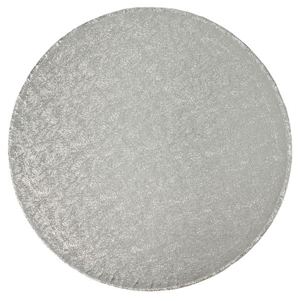 10" Round Silver Foil Cake Board Drum