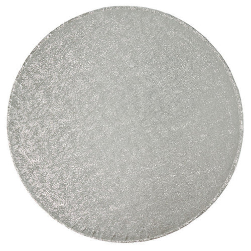 10" Round Silver Foil Cake Board Drum