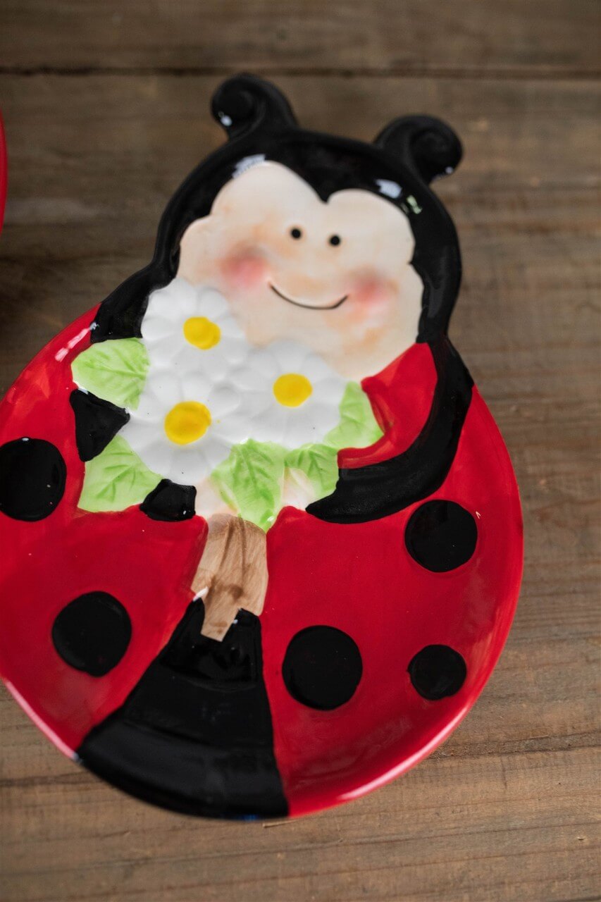 Dolomite Ladybug Serving Plate - Set of 2