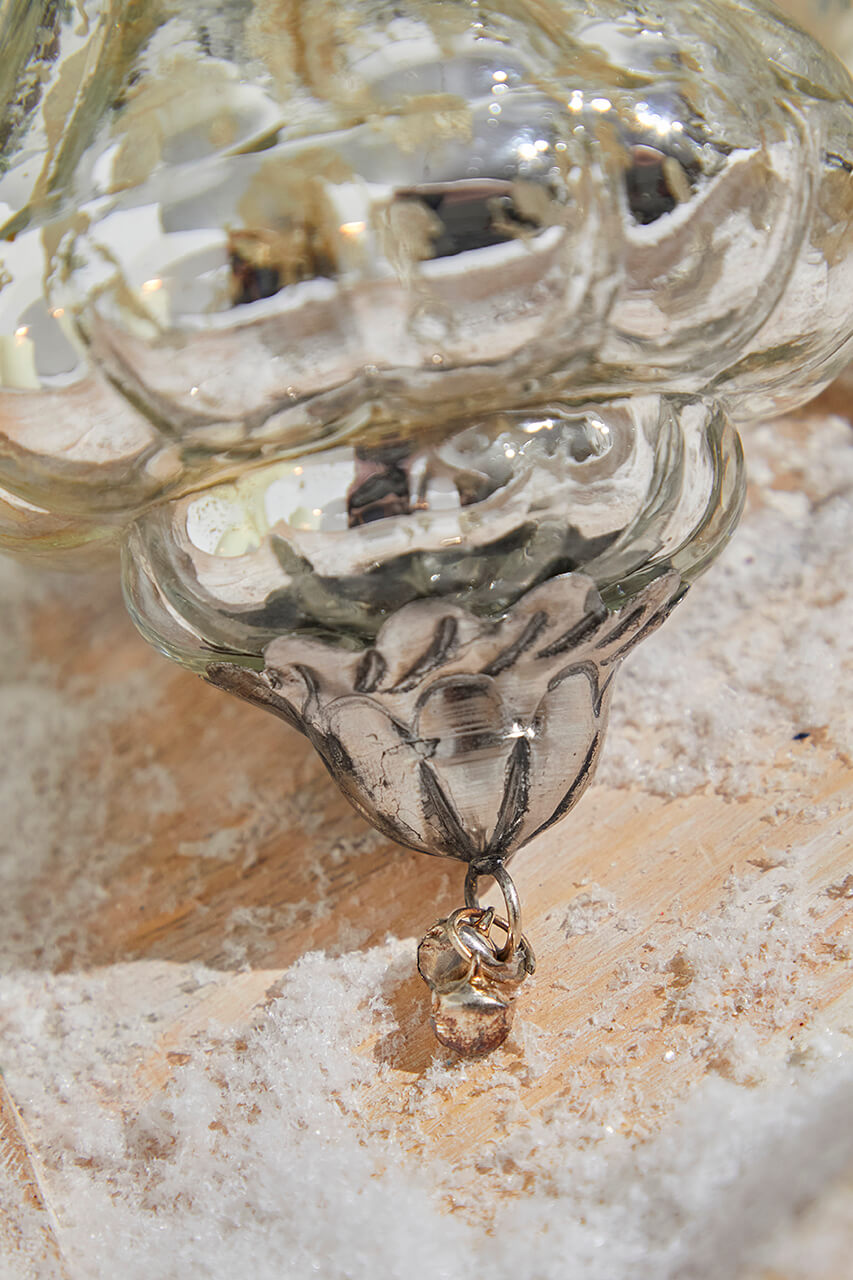 7" Lantern Elizabethan Mercury Glass Ornament