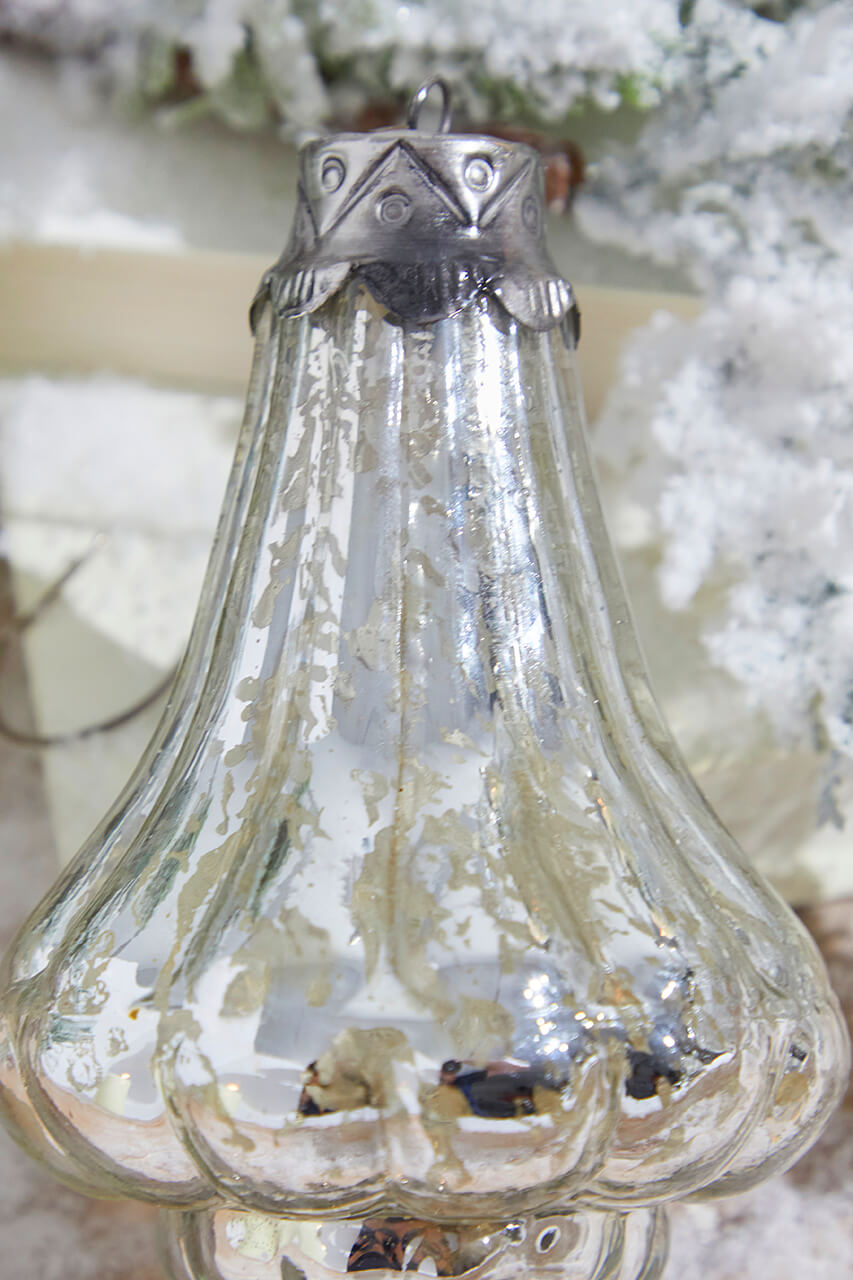 7" Lantern Elizabethan Mercury Glass Ornament