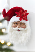26" Velvet Santa Bust Wall Hanging