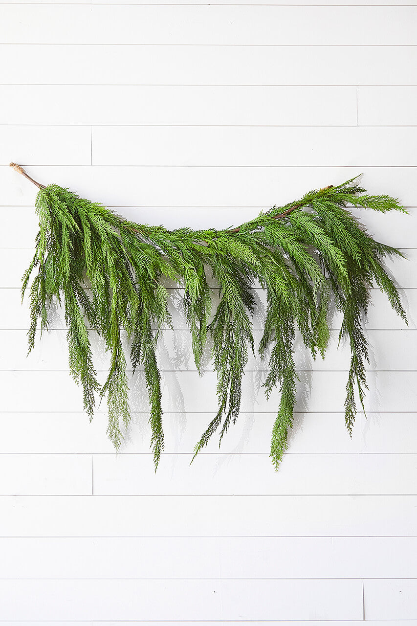48" Real Touch Lebanon Cedar Dripping Garland