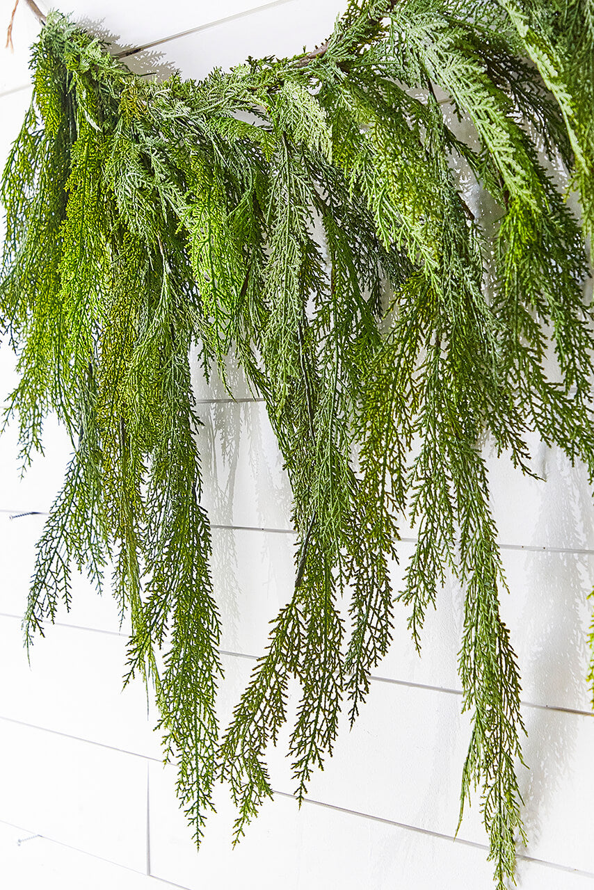 48" Real Touch Lebanon Cedar Dripping Garland