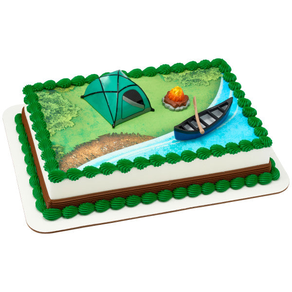 Fireside Camp tent canoe outdoor Cake Kit (tent lights up!)