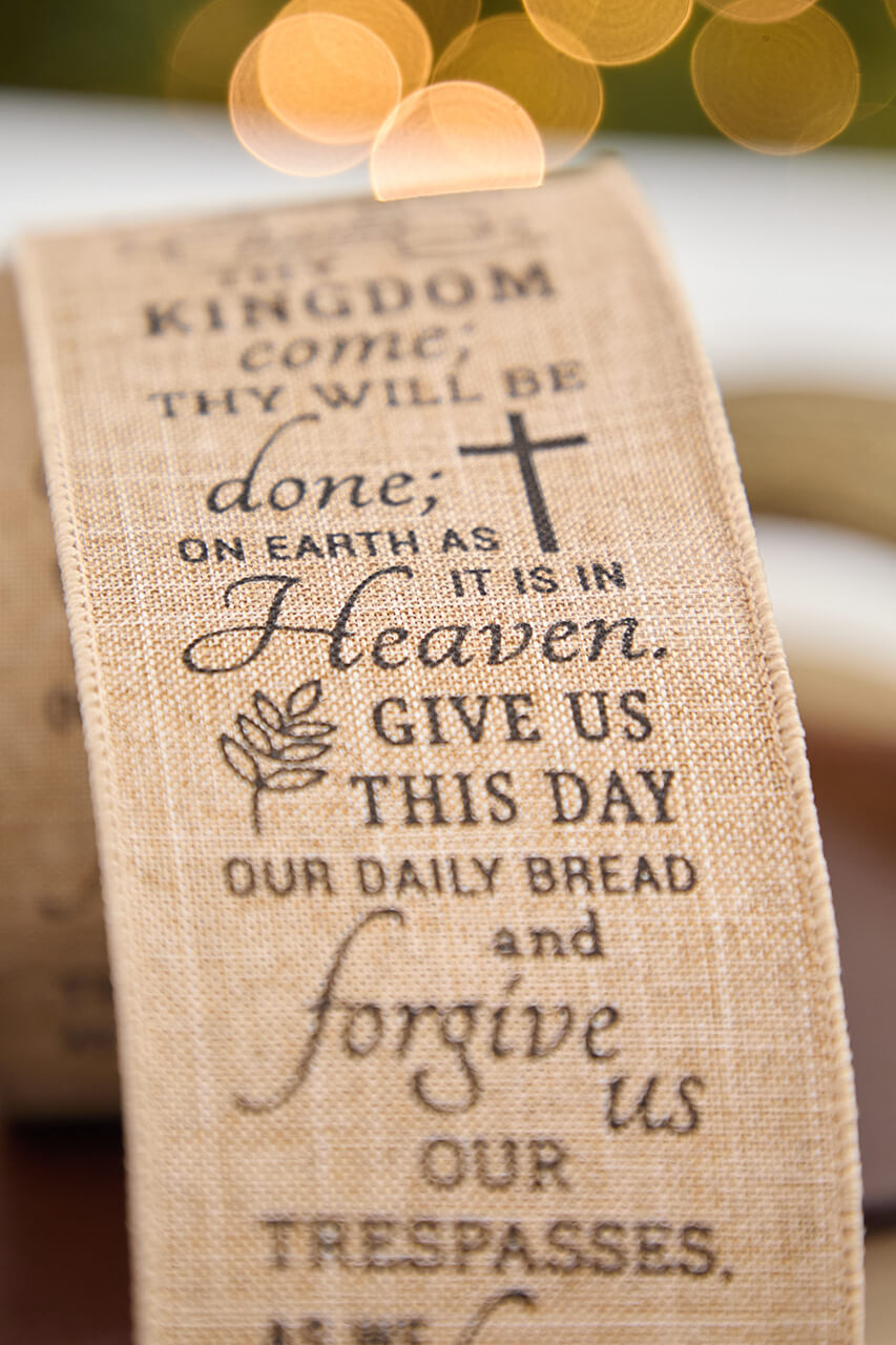 2.5" x 10 Yard The Lord's Prayer Ribbon