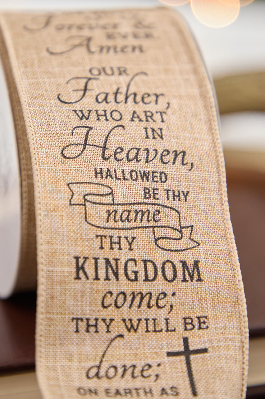 2.5" x 10 Yard The Lord's Prayer Ribbon
