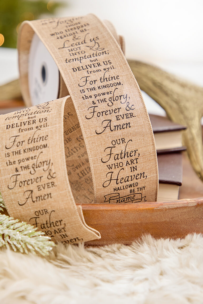 2.5" x 10 Yard The Lord's Prayer Ribbon