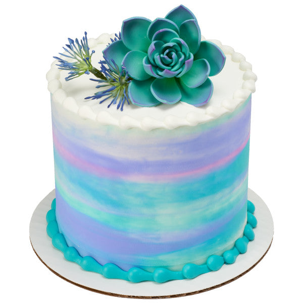 Purple Succulents Gum Paste Flowers