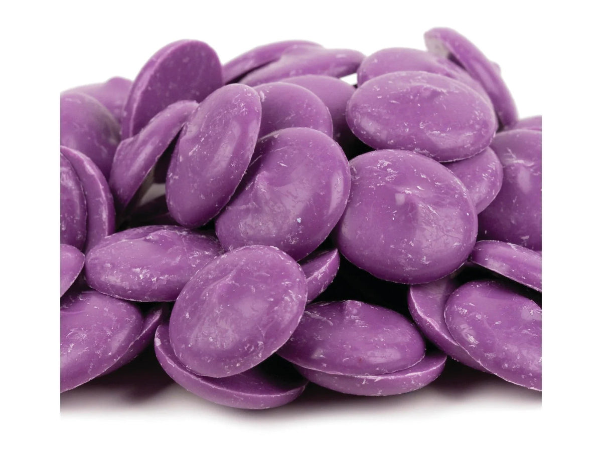 Merckens Purple Orchid Chocolate Flavored Candy Coating 1 pound