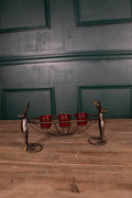 14.5” Metal Deer Basket Tea Light Holder