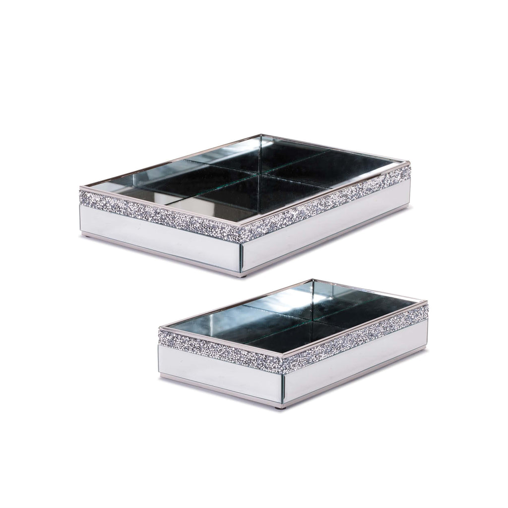 12" Metal/Glass Tray - Large