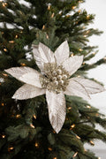 22” x 13" Metallic Bead Poinsettia Stem