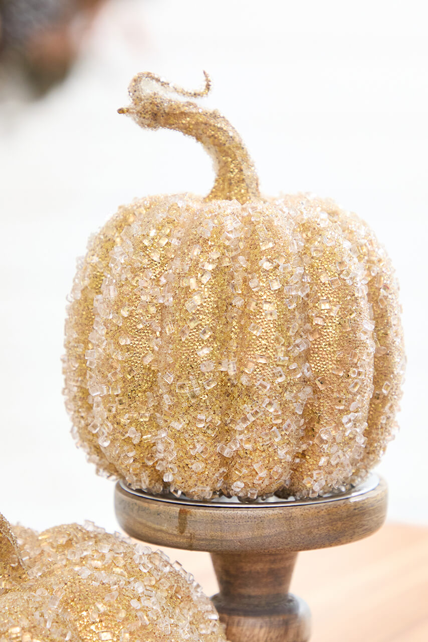 5" - 8" Iced Beaded Pumpkin