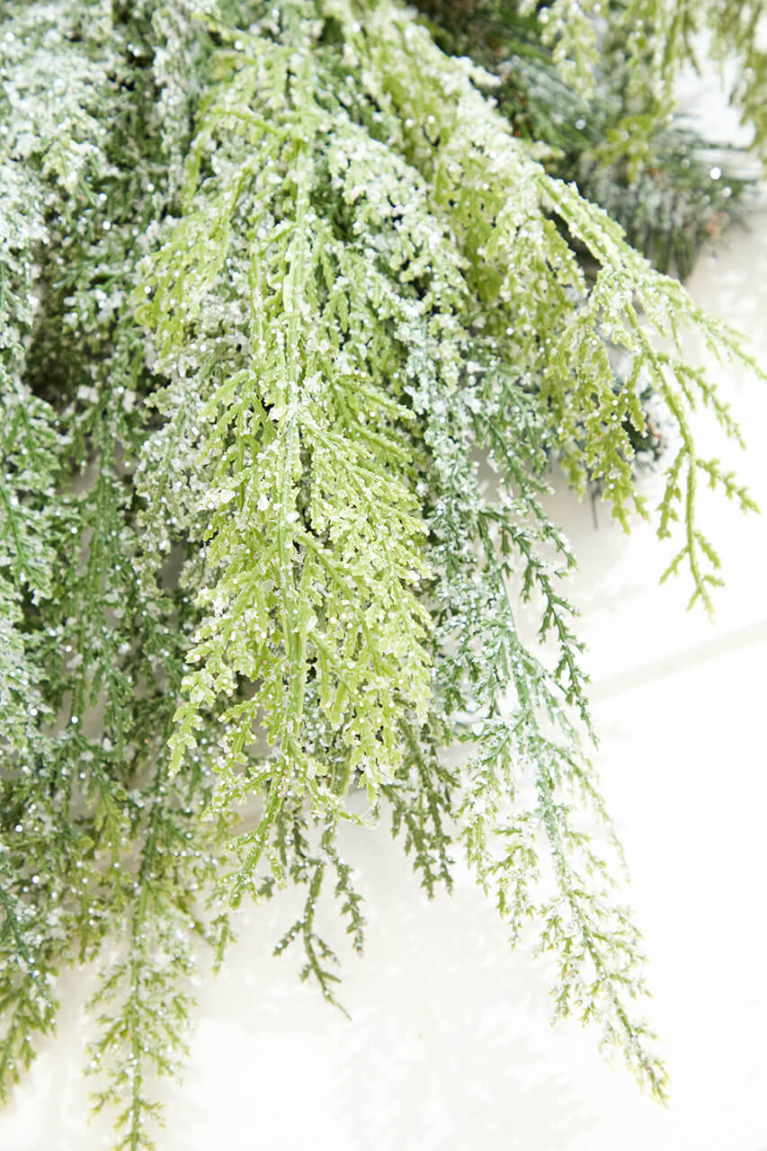 26" Iced Cedar Wreath