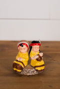 3" Dolomite Native American Couple Salt & Pepper Shakers