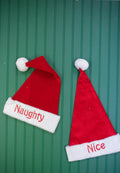 22” Reversible Santa Hat “Naughty” and “Nice”
