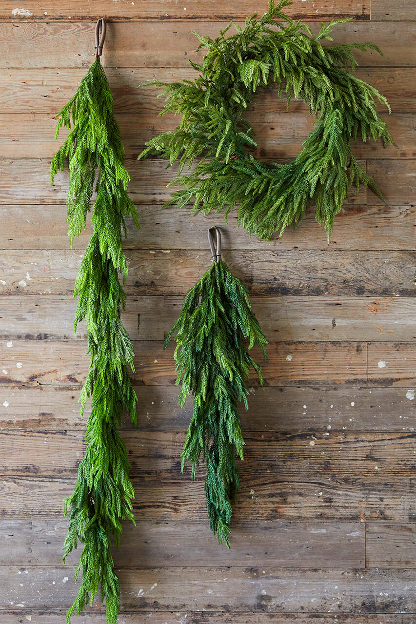 72” Real Touch Norfolk Pine Garland