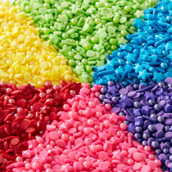 Wilton 6-Cell Rainbow Medley Sprinkles Mix with Turning Lid, 6.56 oz.