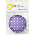 Wilton Lavender with White Polka Dots Baking Cases, 75-Count