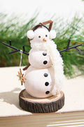 Wooden Snowman Ornament