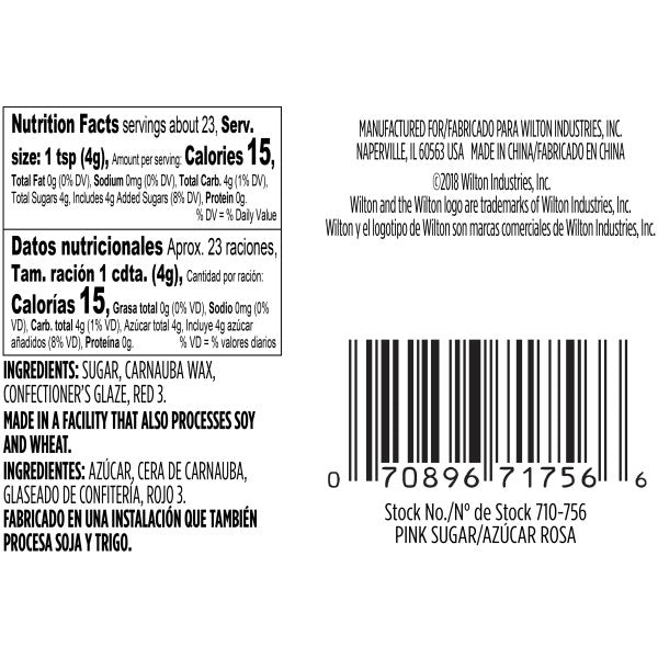 Wilton Pink Sanding Sugar, 3.25 oz.