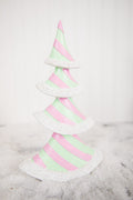 11.6” Resin Pastel Peppermint Layer Tree