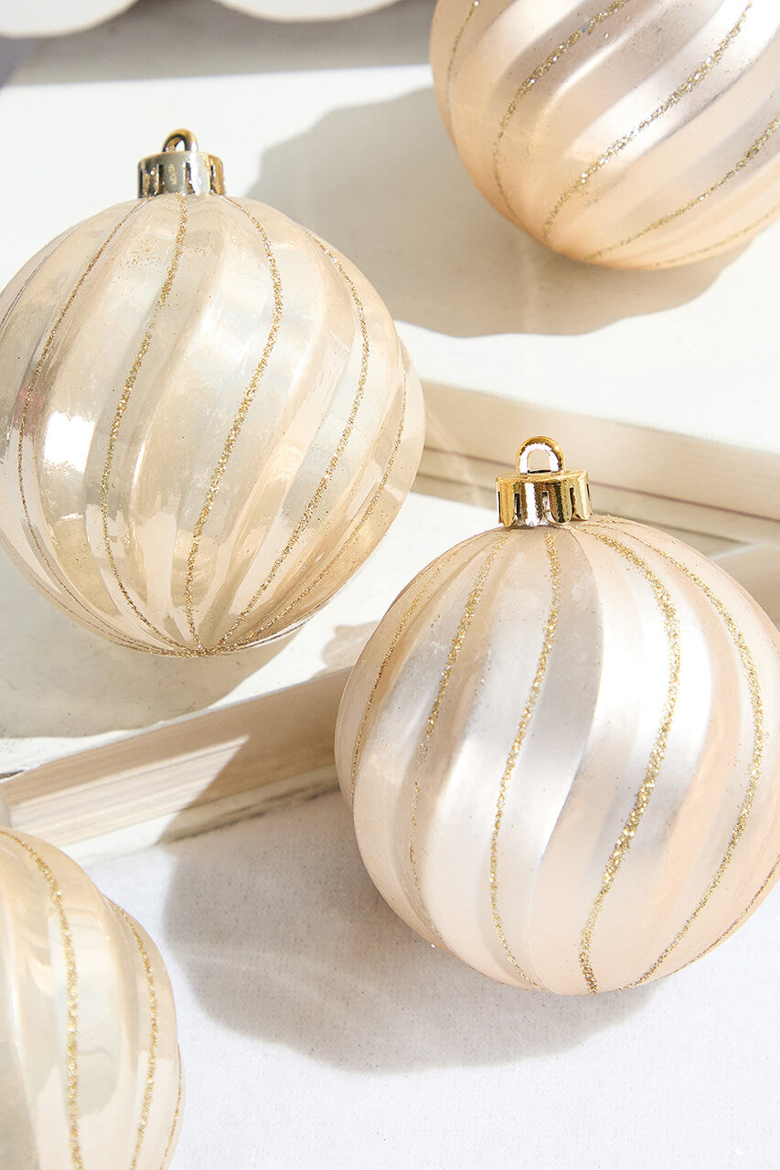 3" Pearl Shatterproof Boxed - Set of 6