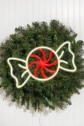 10.6" Peppermint Round Candy Lit Neon Sign