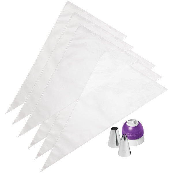 Wilton Color Swirl, 3-Color Piping Bag Coupler, 9-Piece Cake Decorating Kit