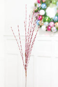 32" Pink Twisted Grass Spray