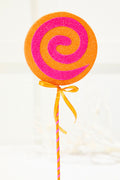 17" Orange & Pink Lollipop Pick