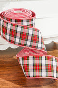 4" x 10 Yard Plaid Gingham Double Sided Ribbon