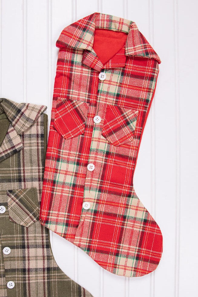 20” Plaid Lumberjack Shirt Stocking