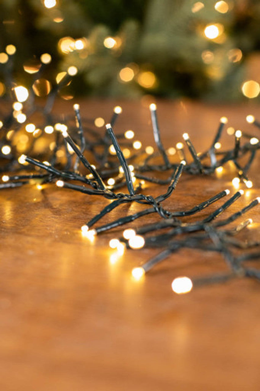 25' Platinum Elite Cluster Lights - 760L Warm White (Black Cord)
