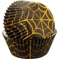 Wilton Gold Foil Spider Web Standard Halloween Cupcake Liners, 24-Count
