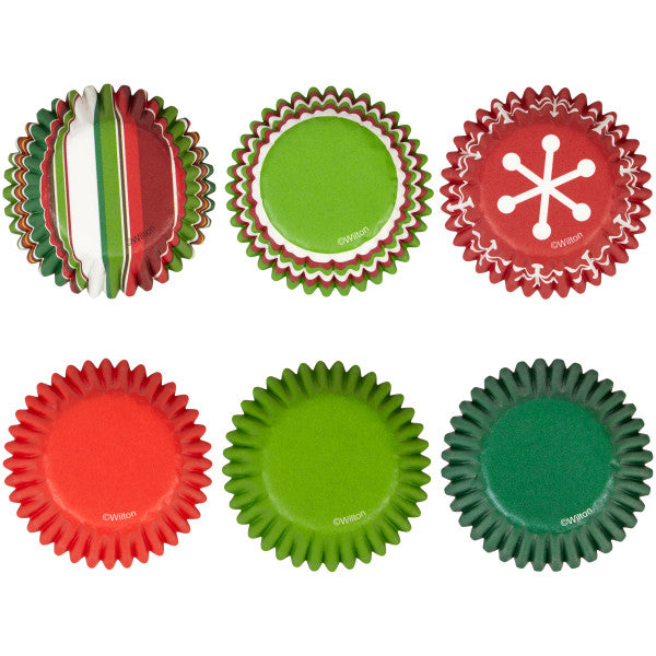 Wilton Christmas Red & Green Mini Cupcake Liners, 150-Count