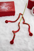 24” Green & Red Curly Stem with Ball