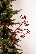 30" Sequins Curl Christmas Spray