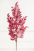 30" Red Metallic Pepperberry Stem