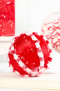 4" Red Peppermint Trim Ornament