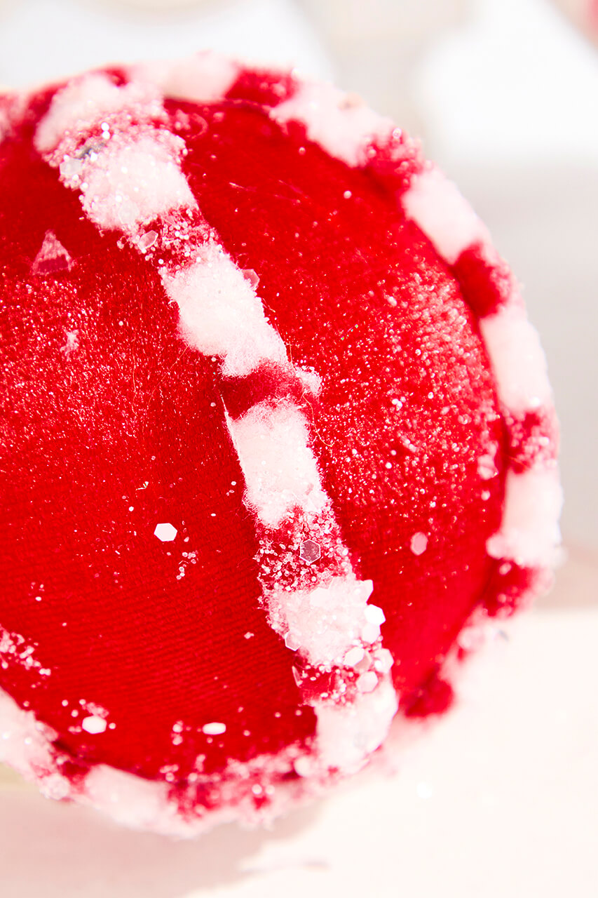4" Red Peppermint Trim Ornament
